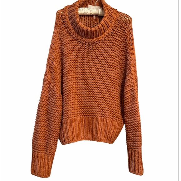 Free People Rust Cowl Neck Sweater - Picture 4 of 11